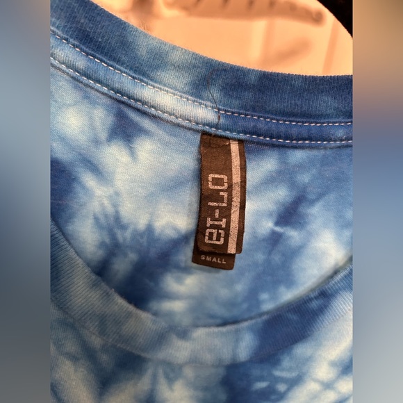Ed Sheeran Divide Album Concert Tour Official Merch - Blue Tie Dye T-Shirt - Picture 6 of 7